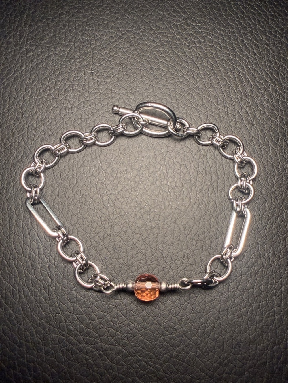 Zultanite Color Change Turkish Diaspore Faceted Toggle Stainless Bracelet